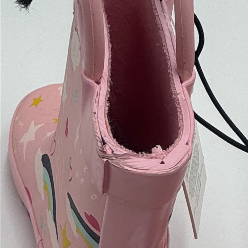 KomfysMe Kids Rain Boots Unicorn Rainbow Pink Toddler Size 5 - Picture 9 of 9